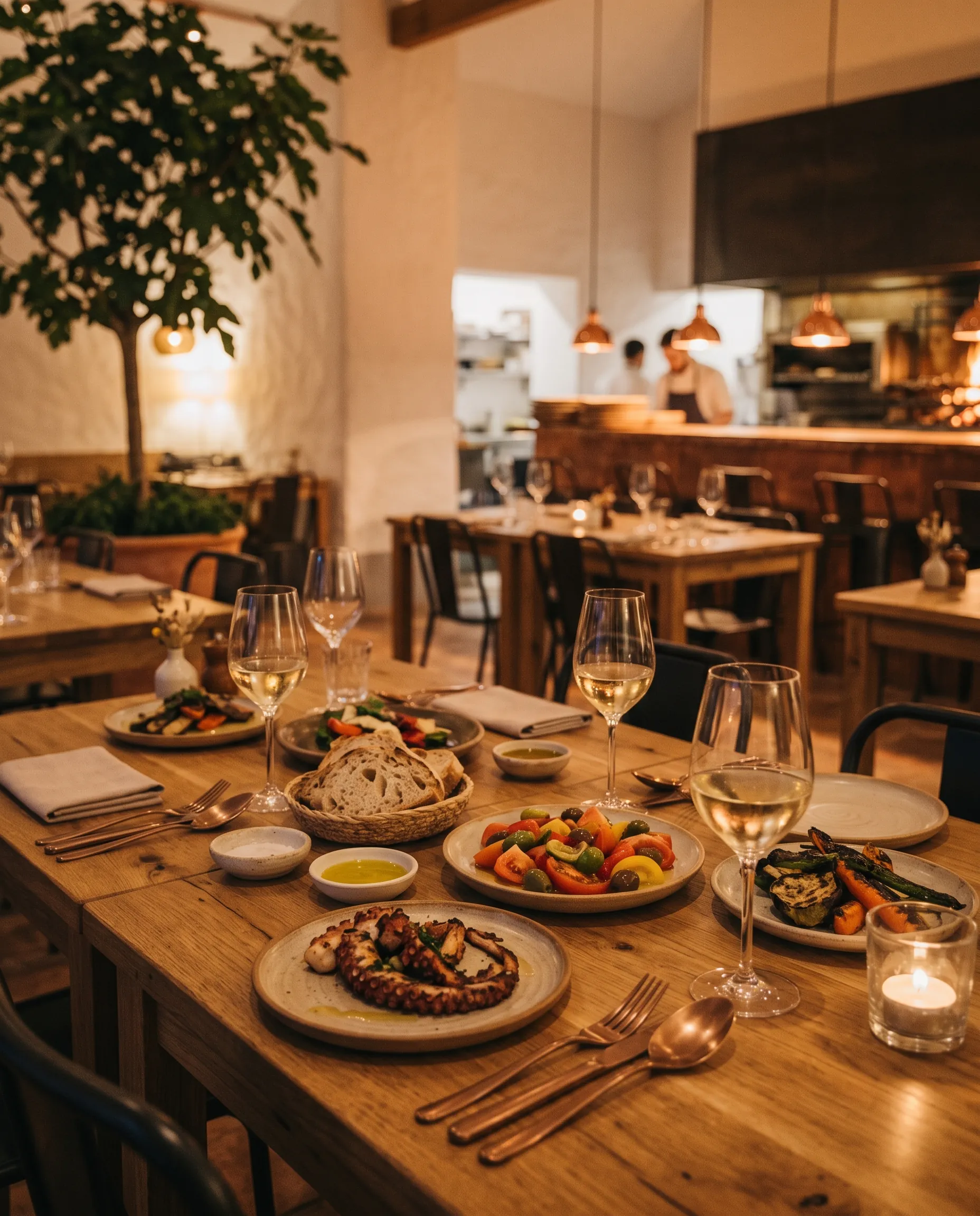 The table