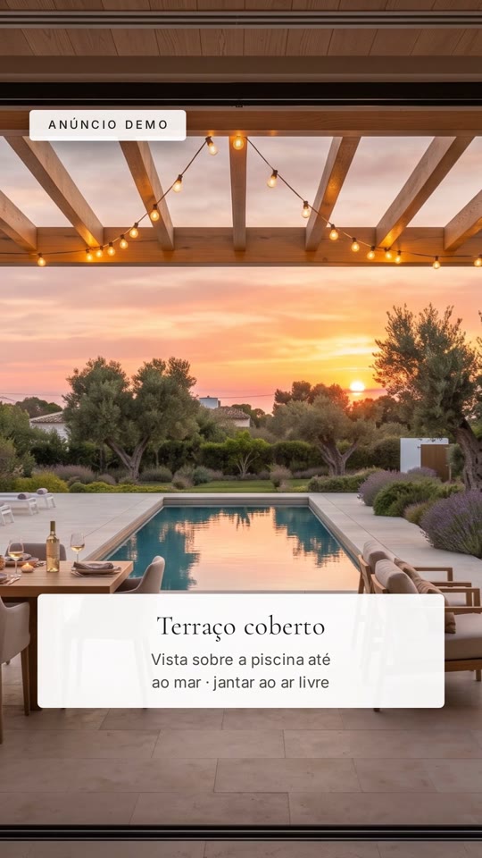 Listing Reel: the covered terrace of a demo villa