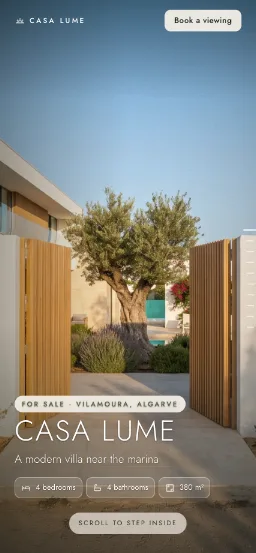 Casa Lume on a phone