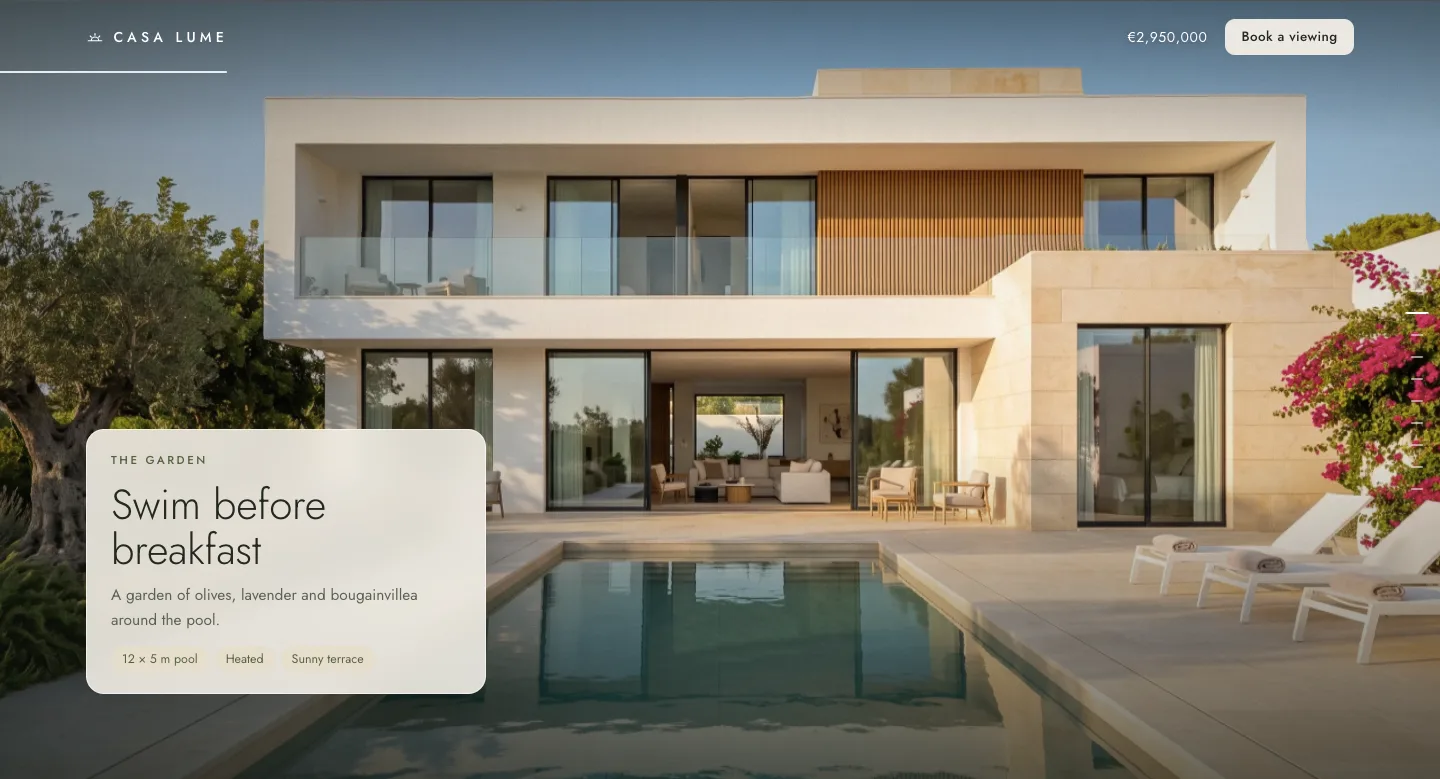 Casa Lume: garden and pool