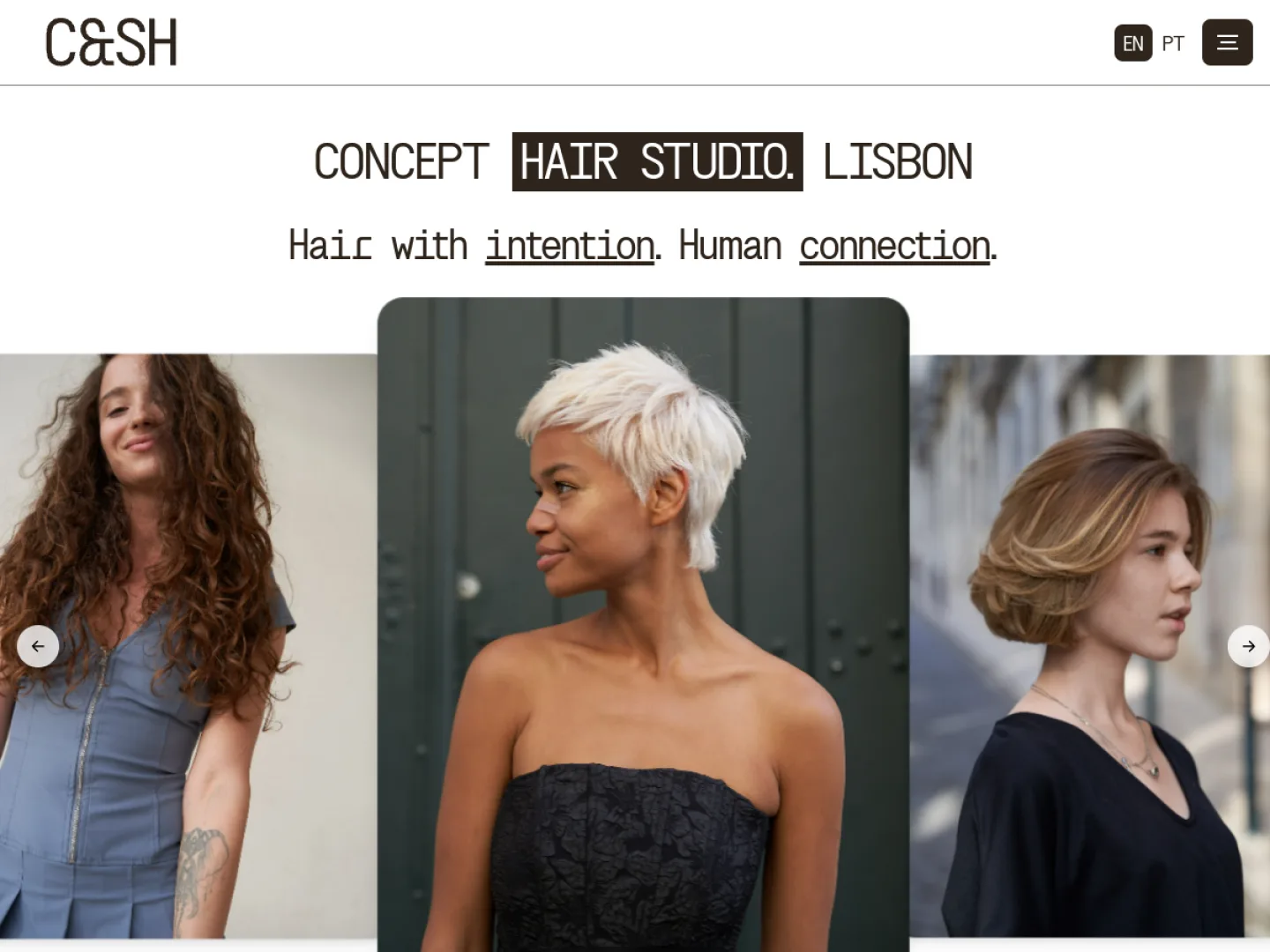 Cut & Shout hair studio website